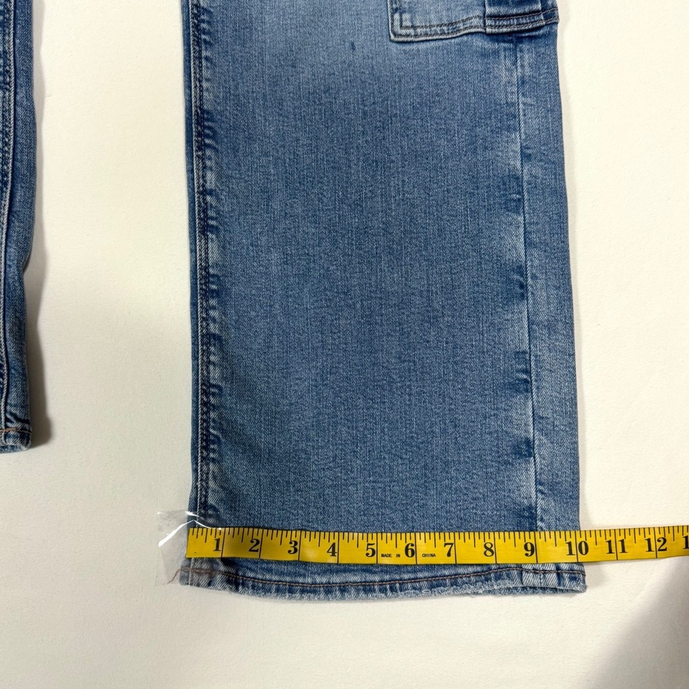 American Eagle Curvy Super High Waisted Baggy Wide Leg Cargo Jeans Size 00 Reg - Picture 12 of 14